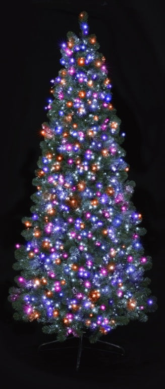 Premier 1000 LED Multi Action Treebrights With Timer Rainbow/Green Cable