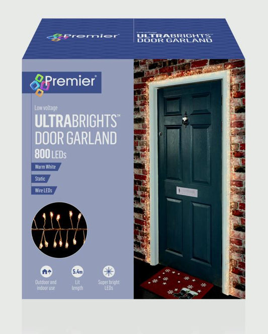 Premier 5.5m Garland Door Light 800 Warm White LEDs
