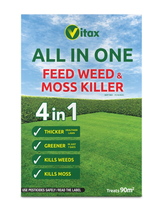 Vitax All In One Feed Weed & Moss Killer 90sqm Box