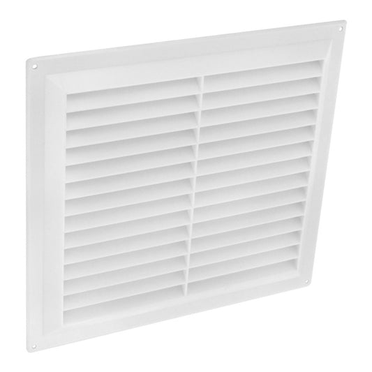 Securit White Plastic Louvre Vent 9" x 9"