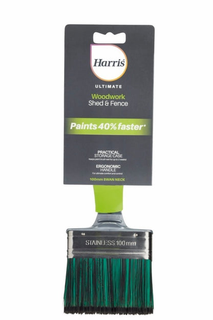 Harris Ultimate Shed Fence Swanneck Paint Brush