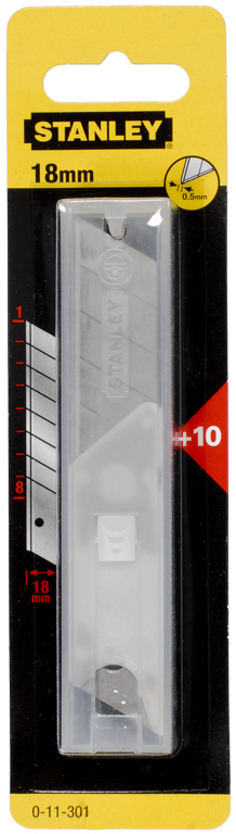 Stanley Snap Off Blades 18mm 10 Pack