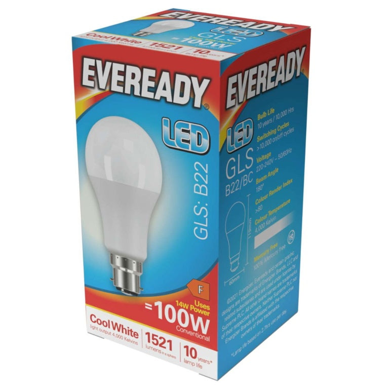 Eveready LED GLS Bulb B22