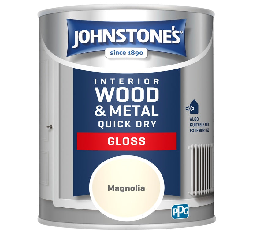 Johnstones Quick Dry Gloss 750ml Magnolia