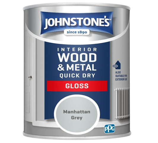 Johnstones Quick Dry Gloss 750ml Manhattan Grey