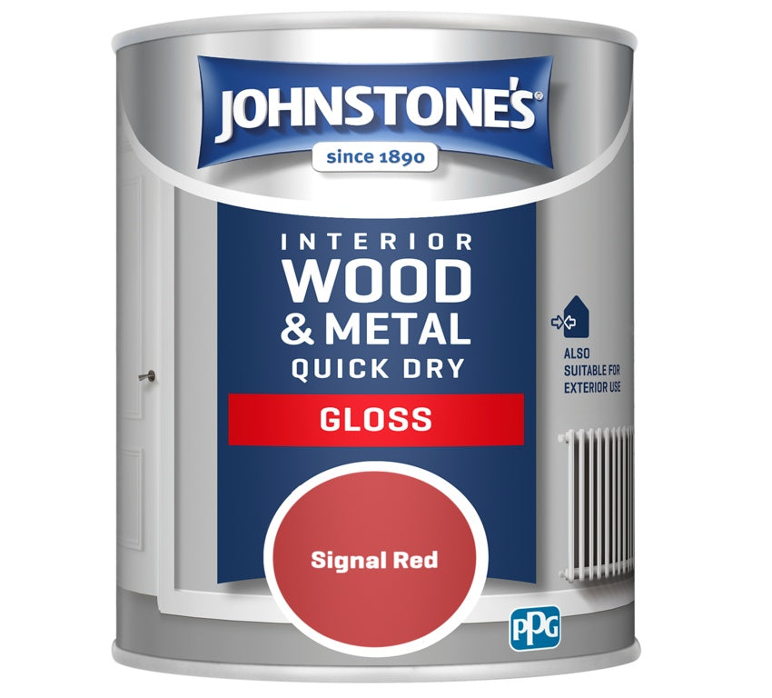 Johnstones Quick Dry Gloss 750ml Signal Red