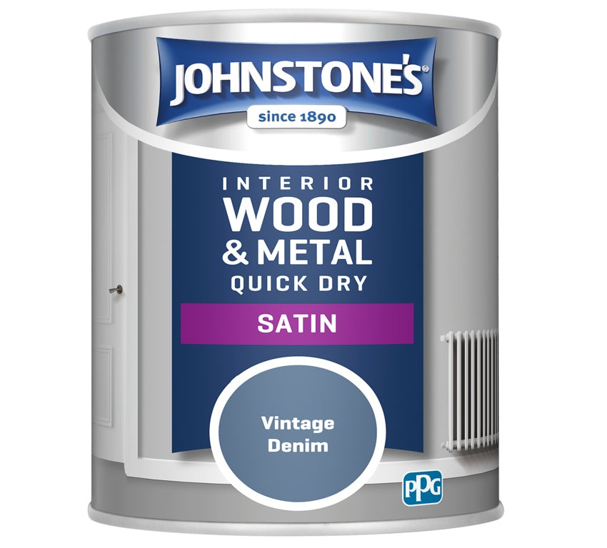 Johnstones Quick Dry Satin 750ml Vintage Denim