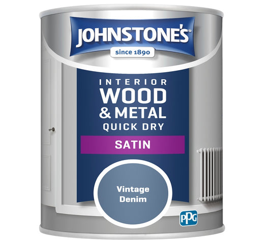 Johnstones Quick Dry Satin 750ml Vintage Denim