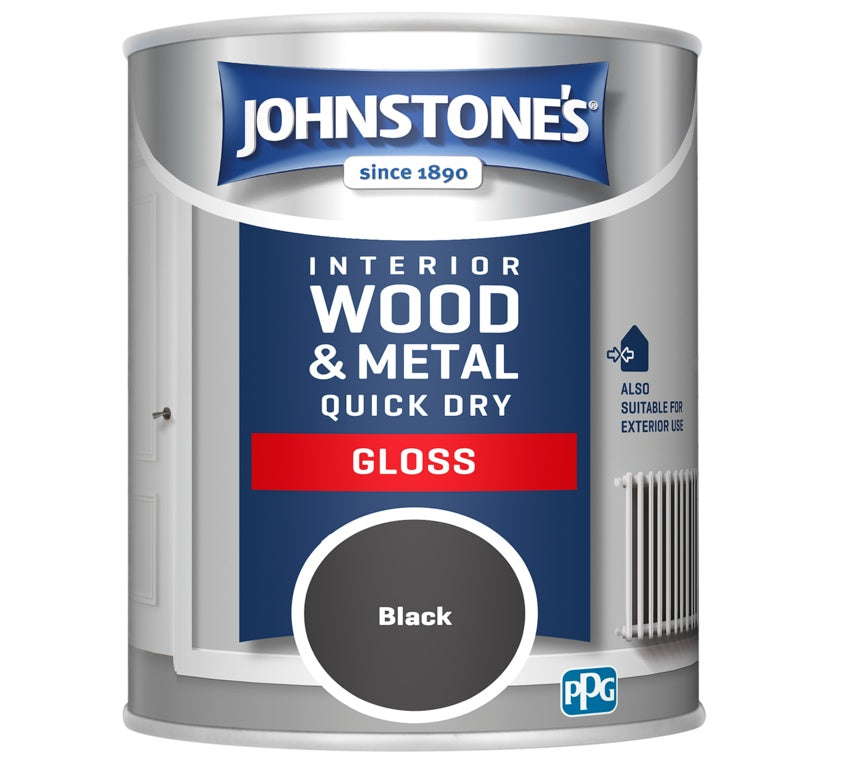 Johnstones Quick Dry Gloss 750ml Black