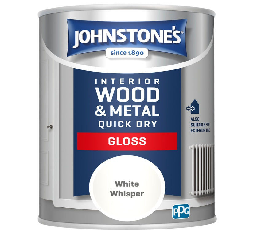 Johnstones Quick Dry Gloss 750ml White Whisper
