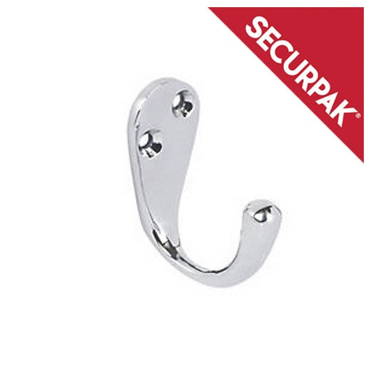 Securpak Coat Hook 50mm Chrome Plated