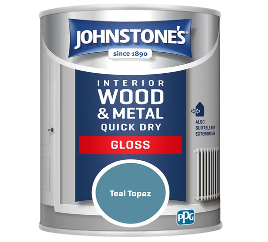 Johnstones Quick Dry Gloss 750ml Teal Topaz
