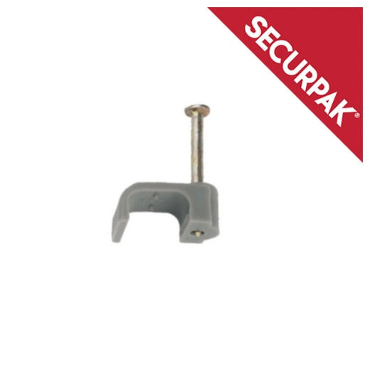 Securpak T & E Grey Cable Clips 6.0mm Pack 15