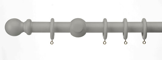 Woodside 28mm Ball Wood Pole Matt Grey 150cm