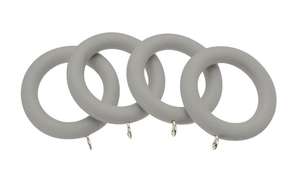 Woodside Wood Pole Rings Matt Grey Pack 4