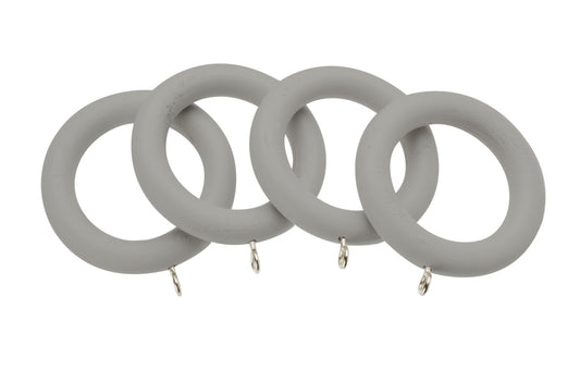 Woodside Wood Pole Rings Matt Grey Pack 4