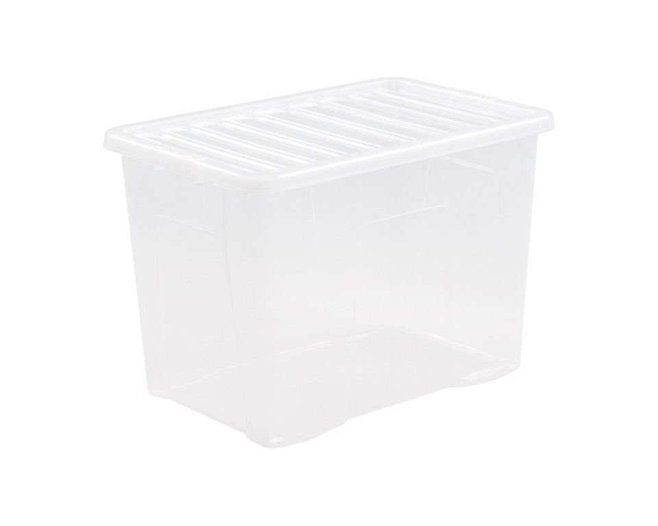 TML Clip Lid Box 80L Clear