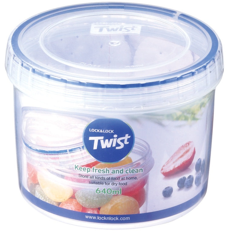 Locknlock Round Food Storage Container with Twist Lid