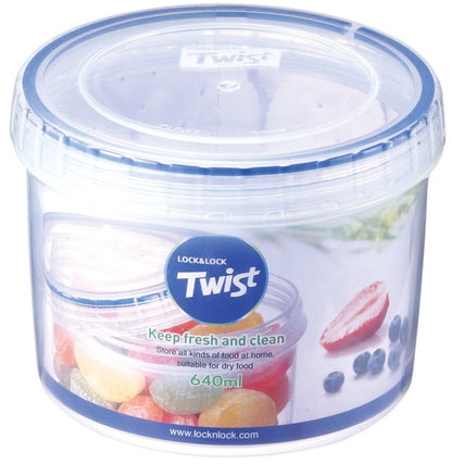 Locknlock Round Food Storage Container with Twist Lid