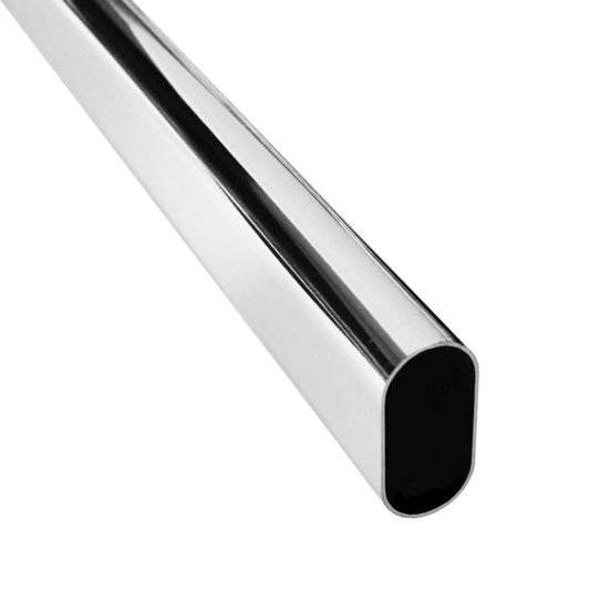 Securit Chrome Oval Tube 30mm 6ft