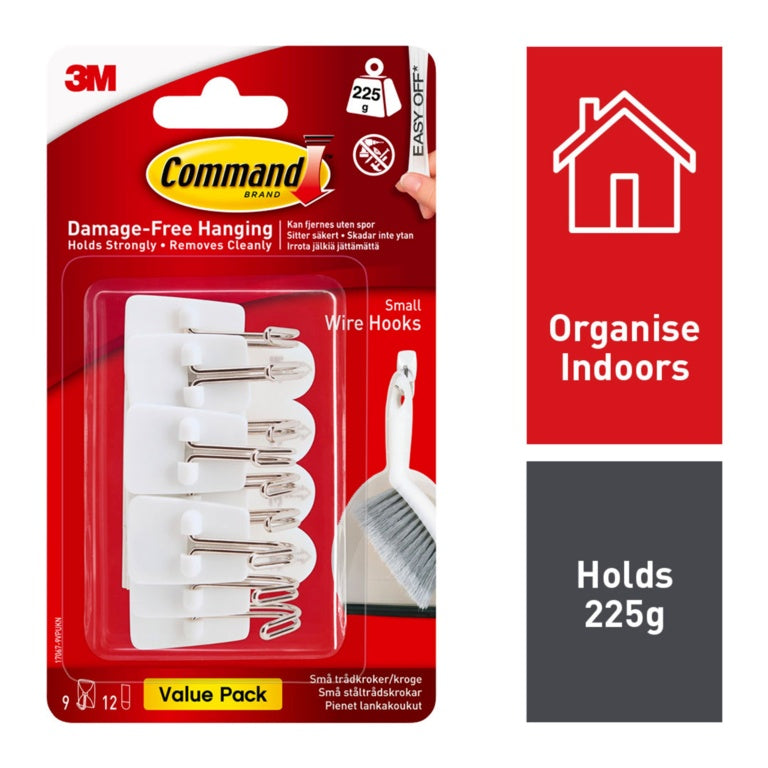 Commandâ„¢ Small Wire Hooks Value Pack