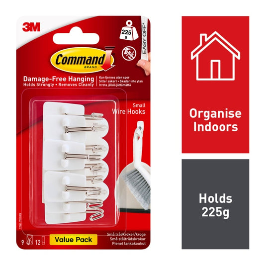 Commandâ„¢ Small Wire Hooks Value Pack