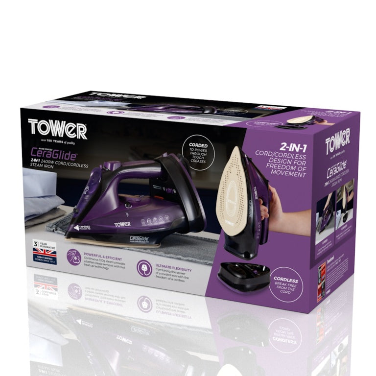 Tower Ceraglide Cord/Cordless Iron