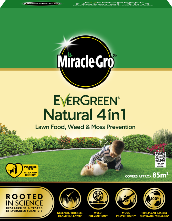 Miracle-GroÂ® Natural 4 in 1 Feed, Weed & Mosskiller