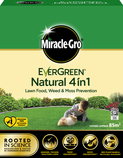 Miracle-GroÂ® Natural 4 in 1 Feed, Weed & Mosskiller