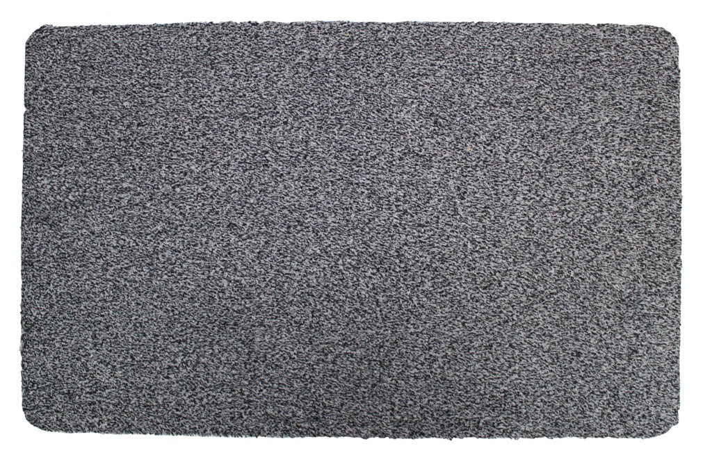 JVL Dirt Guard Plain Cotton Barrier Doormat 50 x 75cm Light Grey