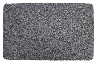 JVL Dirt Guard Plain Cotton Barrier Doormat 50 x 75cm Light Grey