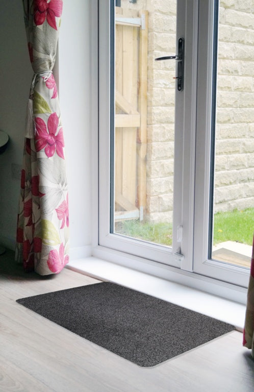 Groundsman Dirt Guard Plain Cotton Barrier Doormat 50 x 80cm Anthracite