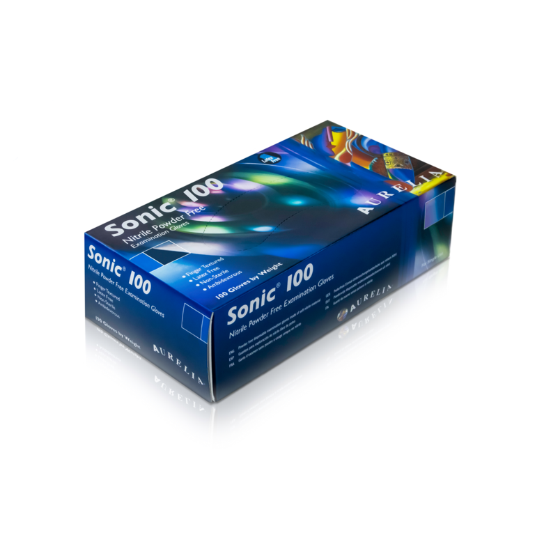 Aurelia Sonic Powder Free Nitrile Glove Pack 100 Large