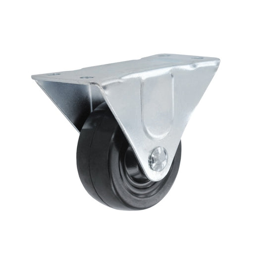 Smiths Ironmongery Rigid Castor Rubber Wheel 64mm