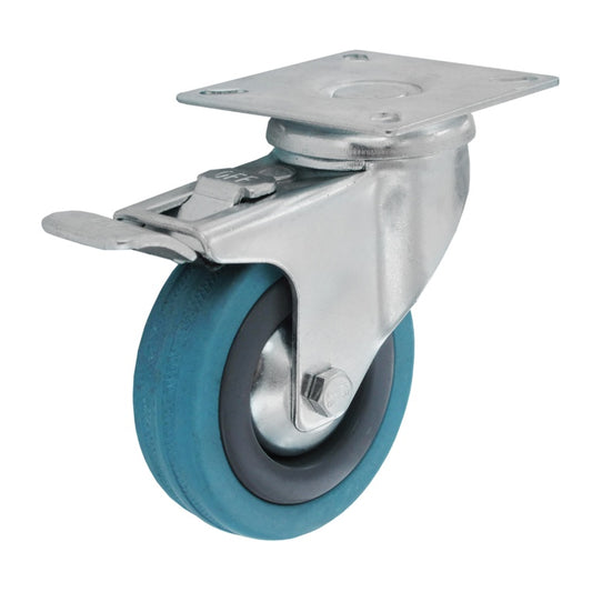 Smiths Ironmongery Swivel Castor Wheel With Brake 100mm