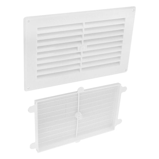 Securit Plastic Louvre Vent White 9" x 6"