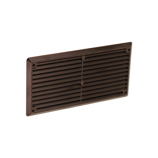 Securit Plastic Louvre Vent Brown Fixed Fly 6x3