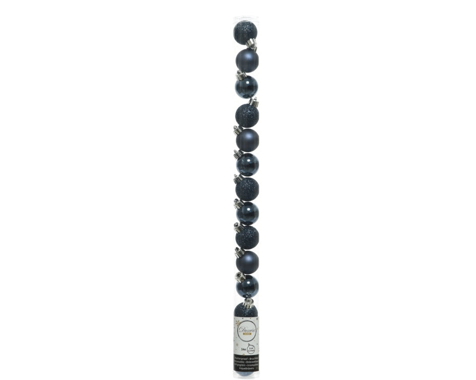 Kaemingk Shatterproof Baubles 3cm Night Blue