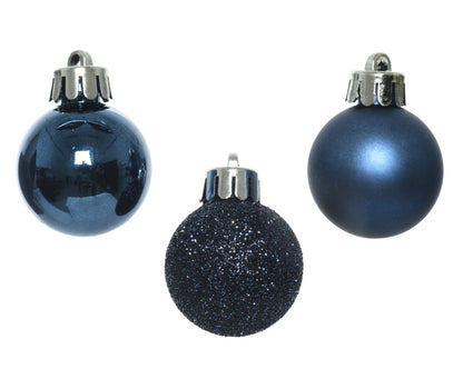 Kaemingk Shatterproof Baubles 3cm Night Blue