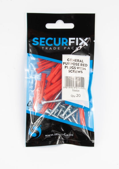 General Purpose Red Plugs With Screws