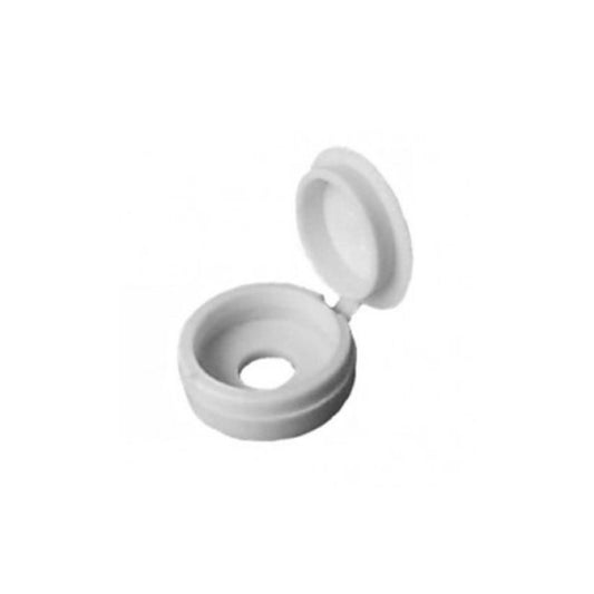 Securit Fold Over Screw Caps White - Pack of 12