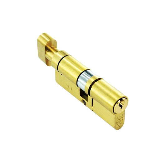 Smiths Locks BS 3 Star Brass Thumb Cylinder 37 x 37mm