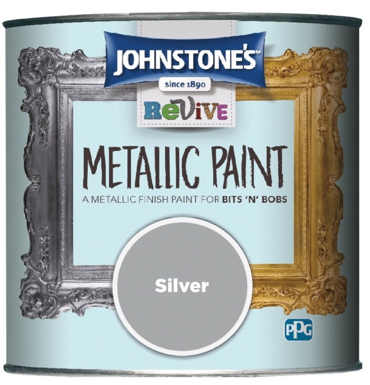 Johnstones Metallic Paint 375ml Silver