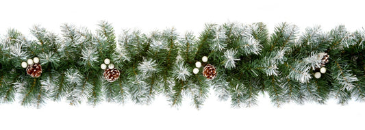 Premier Snow Tips Garland Berry & Cone 2.7m