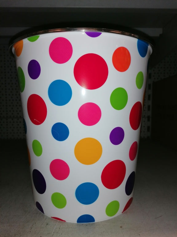 SupaHome Waste Bin Multi Coloured Large Dots
