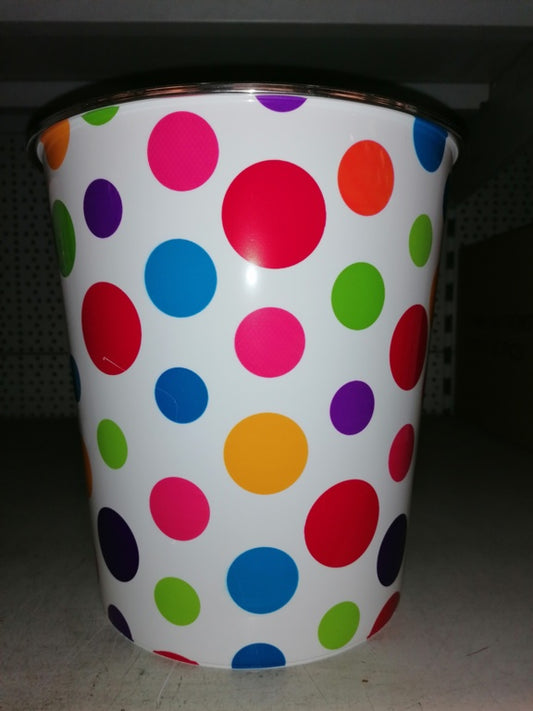 SupaHome Waste Bin Multi Coloured Large Dots