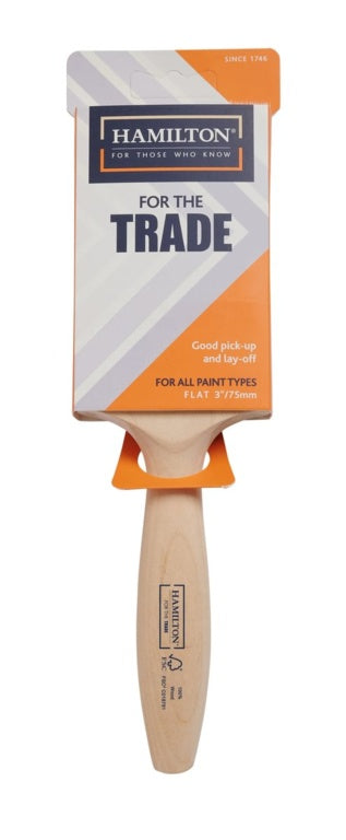 Hamilton For The Trade Fine Tip Flat Brush 3"