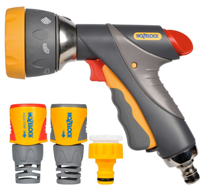 Hozelock Multi Spray Pro Gun & Plus Fittings Set