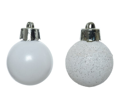 Kaemingk Shatterproof Baubles Matt Tube 14 3cm Glitter Warm White