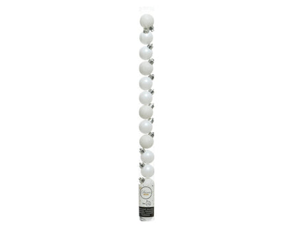 Kaemingk Shatterproof Baubles Matt Tube 14 3cm Glitter Warm White